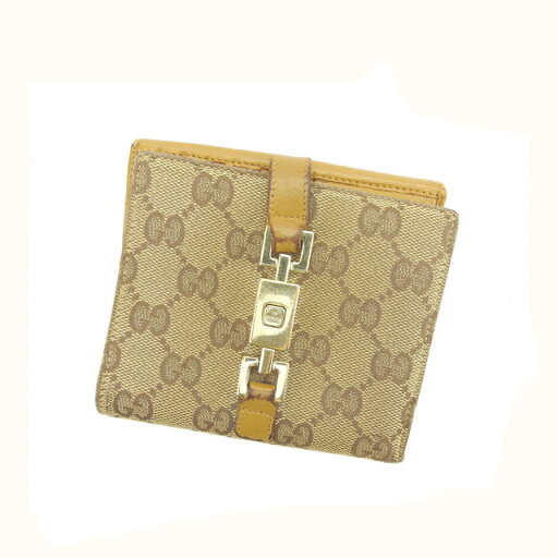 【スプリングセール】グッチ Wホック財布 二つ折り財布 ジャッキー金具付き GGキャンバス ベージュ×ブラウン×ゴールド GUCCI 【グッチ】 T11511S 【中古】 【スプリングセール】グッチ Wホック財布 二つ折り財布 ジャッキー金具付き GGキャンバス ベージュ×ブラウン×ゴールド GUCCI 【グッチ】 T11511S 【中古】