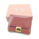 【スプリングセール】ミュウミュウ カードケース カード パスケース リボンモチーフ ダークピンク×ゴールド 5M1320miumiu レディース プレゼント 贈...