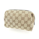 【セール】 【10%オフ】 【中古】 グッチ ポーチ 化粧ポーチ GGキャンバス ベージュ×ブラウン 29595GUCCI レディース プレゼント 贈り物 1点物 人気 良品 夏 ブランド 迅速発送 オシャレ 大人 在庫処分 ファッション 【送料無料】 T14611 A