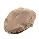 【スプリングセール】グッチ ハンチンング 帽子 ブラウン レザー Gucci 【グッチ】 T13225S 【中古】