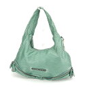 【スプリングセール】【ラスト1個】 【中古】 ディーゼル 2WAYショルダーバッグ ロゴ メタリックグリーン×シルバー PVC DIESEL 【ディーゼル】 T...