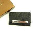 【スプリングセール】グッチ キーケース 6連キーケース GGキャンバス ブラック×シルバー キャンバス×レザー GUCCI 【グッチ】 T10788S 【中古】(4)