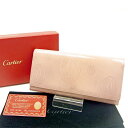 【スプリングセール30％OFF】カルティエ 長財布 ファスナー付き長財布 ハッピーバースデー ピンク エナメルレザー Cartier 【カルティエ】 T13096S 【中古】