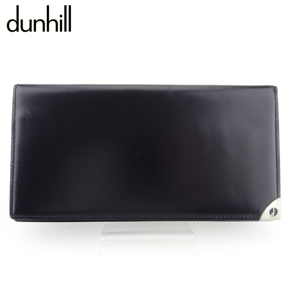 【スプリングセール30％OFF】ダンヒル 長札入れ 札入れ メンズ ロンドンスタイル ブラック シルエット レザー dunhill 【ダンヒル】 Q590S 【中古】