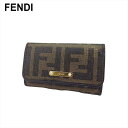 【春の大感謝祭 30％OFF】【中古】 フェンディ キーケース 6連キーケース ズッカ ズッカ ブラウン系 PVC×レザー FENDI L4038