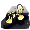 【スプリングセール】ナネット・レポー サンダル #7 ブラック×ゴールド nanette lepore 【ナネット・レポー】 T16068S 【中古】