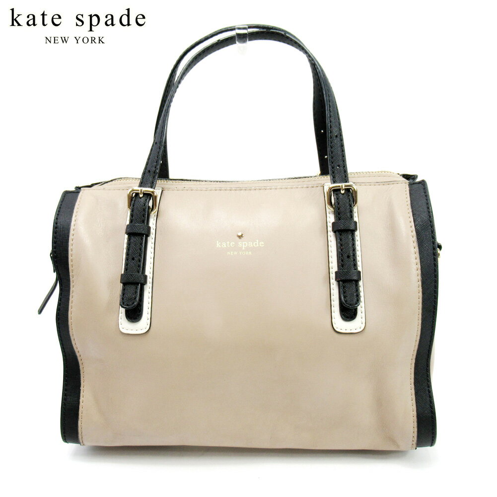 【スプリングセール30％OFF】ケイト スペード ハンドバッグ ミニボストンバッグ ベージュ レザー kate spade 【ケイト・スペード】 C3621S 【中古】