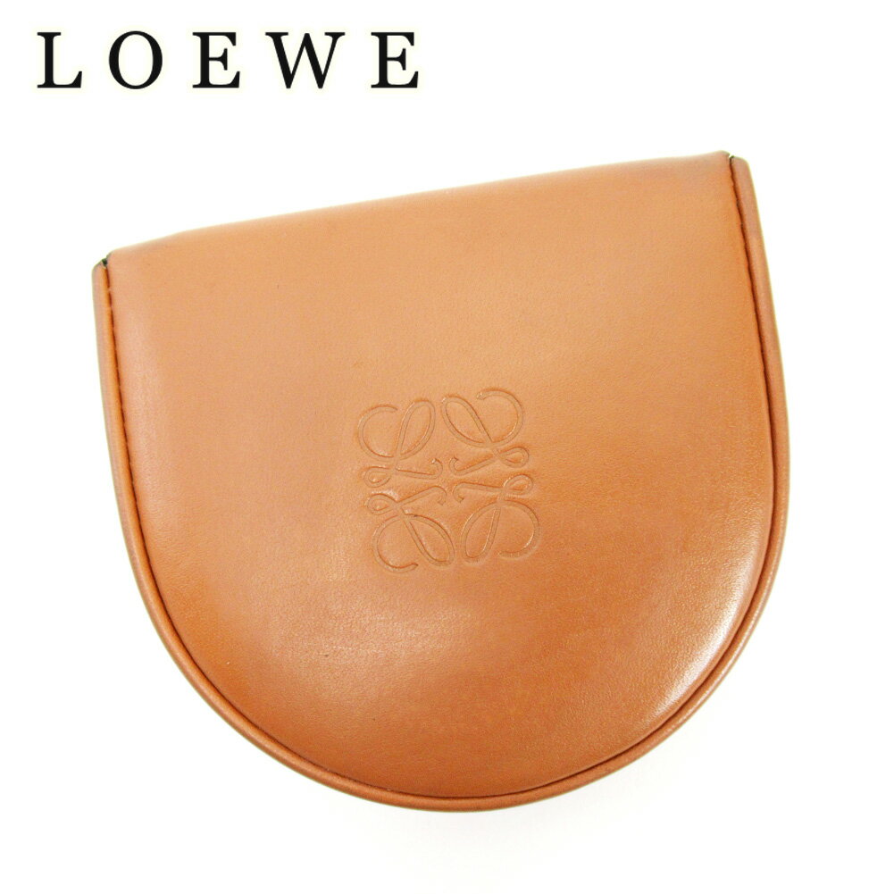 【楽天スーパーSALE】ロエベ コインケース ケース 小銭入れ アナグラム ブラウン レザーLOEWE レディース プレゼント 贈り物 オシャレ 大人 ファッション 【ロエベ】 T10080 【中古】