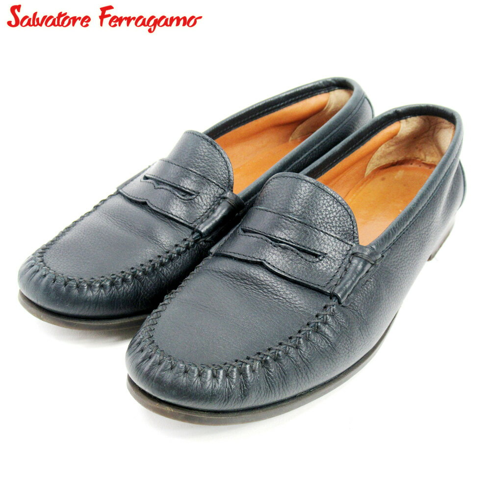 【スプリングセール30％OFF】サルヴァトーレ フェラガモ シューズ シューズ 靴 #7ハーフ ブラック レザーSalvatore Ferragamo レディー..