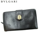 【スプリングセール】ブルガリ 長財布 ラウンドファスナー ドッピオトンド ブラック レザー BVLGARI 【ブルガリ】 T10192S 【中古】