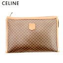 【春の大感謝祭 30％OFF】セリーヌ 書類ケース クラッチバッグ マカダム ブラウン PVC×レザーCELINE レディース プレゼント 贈り物 オ..