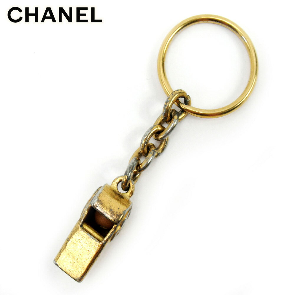 【スプリングセール30％OFF】シャネル キーホルダー キーリング ホイッスル ゴールド CHANEL レディース プレゼント 贈り物 オシャレ 大人 ファッション 【シャネル】 T10435 【中古】