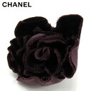【スプリングセール】シャネル コサージュ アクセサリー レディース カメリア パープル ベロア CHANEL 【シャネル】 T16678S