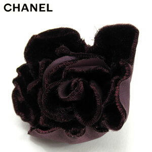 【冬SALE30%OFFクーポン】シャネル コサージュ アクセサリー レディース カメリア パープル ベロア CHANEL 【シャネル】 T16678S 【中古】