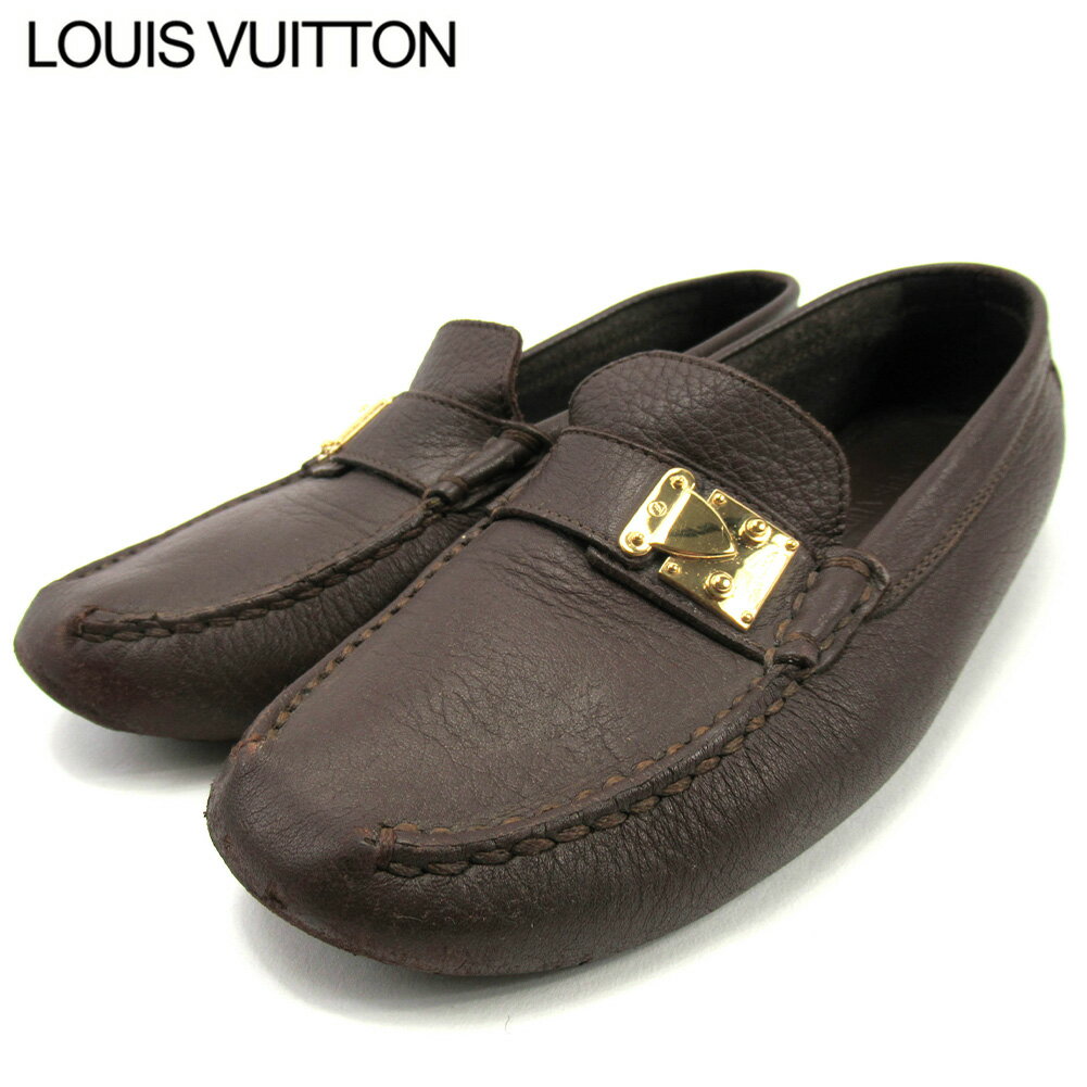 【スプリングセール30％OFF】ルイ ヴィトン ドライビングシューズ シューズ 靴 レディース ♯35 ブラウン レザー Louis Vuitton 【ルイ・ヴィトン】 T16679 【中古】