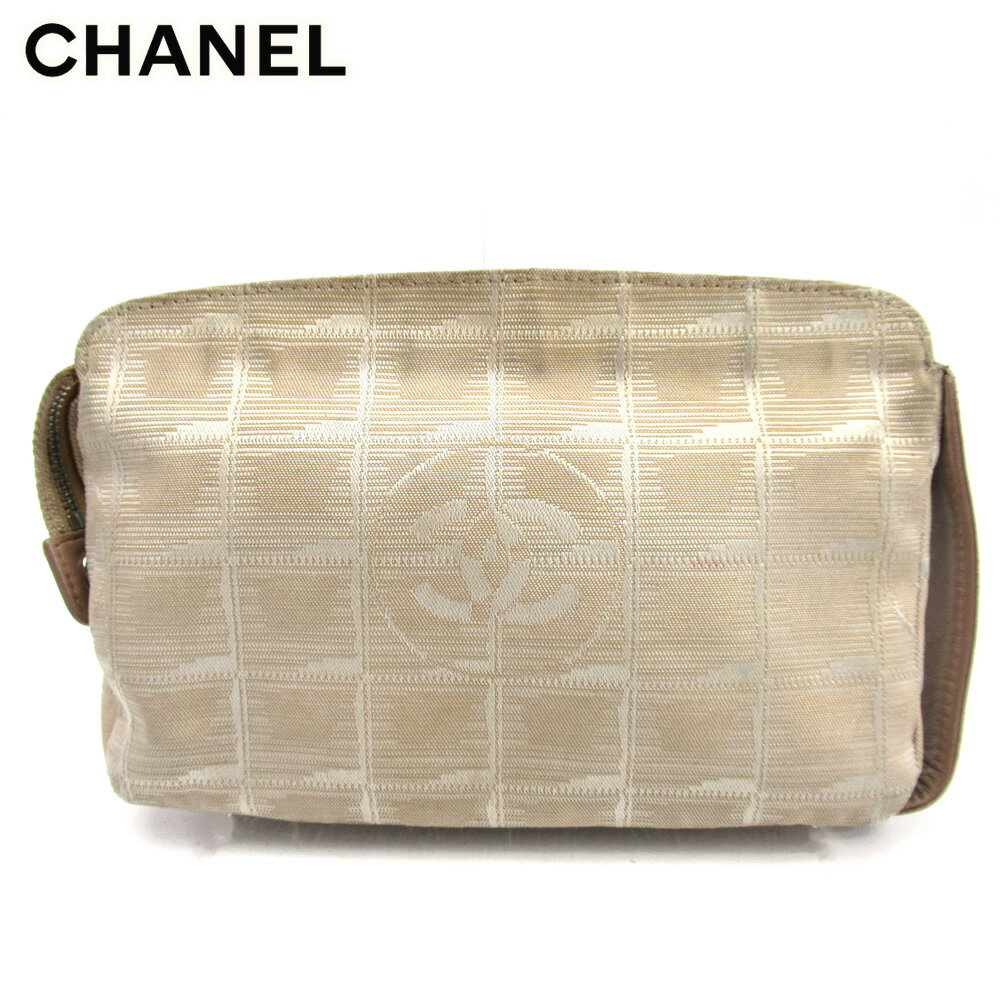 【スプリングセール30％OFF】シャネル ポーチ 化粧ポーチ レディース ニュートラベルライン ベージュ キャンバス×レザー CHANEL 【シャネル】 T16748S 【中古】