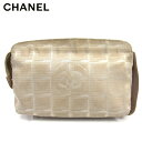 【ウィンターSALE 30%OFF】シャネル ポーチ 化粧ポーチ レディース ニュートラベルライン ベージュ キャンバス×レザー CHANEL 【シャネル】 T16748S 【中古】