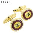 【スプリングセール】グッチ カフス アクセサリー メンズ オールドグッチ インターロッキング ゴールド ボルドー Gucci 【グッチ】 T16865S