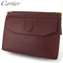 【スプリングセール】カルティエ クラッチバッグ セカンドバッグ レディース メンズ マストライン ボルドー レザー Cartier 【カルティエ】 E1534S...