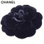 【ウィンターセール 30%OFF】シャネル ブローチ コサージュ レディース フラワー 花 カメリア ブラック ベロア CHANEL 【シャネル】 T17604 【中古】