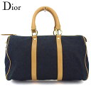 【スプリングセール】ディオール ハンドバッグ ミニボストンバッグ レディース ネイビー ベージュ キャンバス×レザー Dior 【ディオール】 T18457S ...