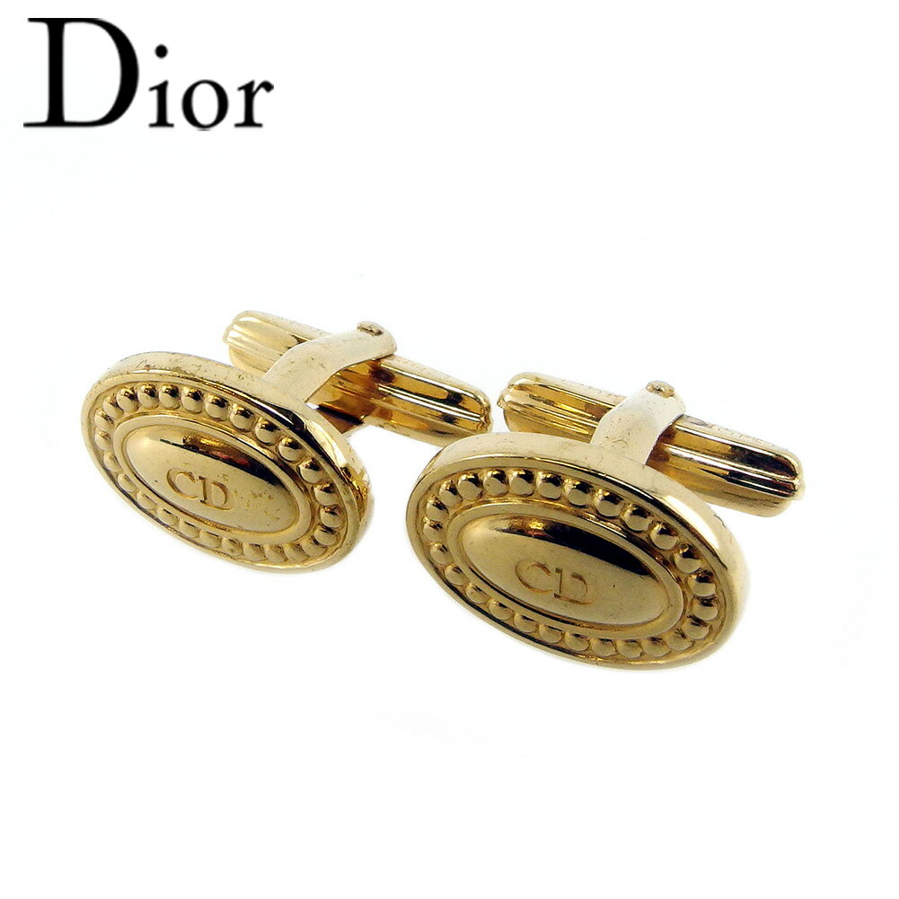 【ウィンターセール 30%OFF】ディオール カフス メンズ ロゴ ゴールド Dior 【ディオール】 T18469 【中古】