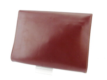 【ラスト1個】 【中古】 カルティエ クラッチバッグ セカンドバッグ レディース メンズ マストライン ボルドー レザー Cartier 【カルティエ】 T18494 送料無料