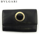 【スプリングセール30％OFF】ブルガリ キーケース 6連キーケース レディース メンズ コローレ ブラック ゴールド レザー BVLGARI 【ブルガリ】 T18789 【中古】