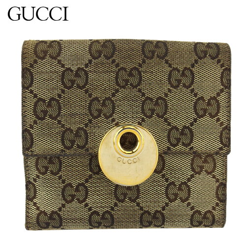 【スプリングセール】 【中古】 グッチ Wホック 財布 二つ折り ミニ財布 レディース エクリプス GGキャンバス ベージュ ブラウン ゴールド キャンバス×レザー GUCCI T19688 【スプリングセール】 【中古】 グッチ Wホック 財布 二つ折り ミニ財布 レディース エクリプス GGキャンバス ベージュ ブラウン ゴールド キャンバス×レザー GUCCI T19688