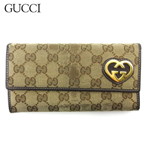 【スプリングセール】 【中古】 グッチ 長財布 ファスナー付き 財布 レディース ラブリーハート GGキャンバス ベージュ ブラウン ゴールド キャンバス×レザー GUCCI T19984 【スプリングセール】 【中古】 グッチ 長財布 ファスナー付き 財布 レディース ラブリーハート GGキャンバス ベージュ ブラウン ゴールド キャンバス×レザー GUCCI T19984