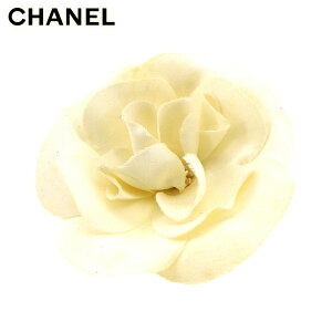 【冬SALE30%OFFクーポン】 【中古】 シャネル コサージュ ブローチ レディース フラワー 花 カメリア ホワイト 白 CHANEL T19993