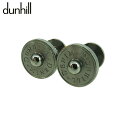 【スプリングセール】 ダンヒル カフス カフリンクス メンズ 固定式 リベットデザイン シルバー ブラック シルバーブラック金具 dunhill T20075