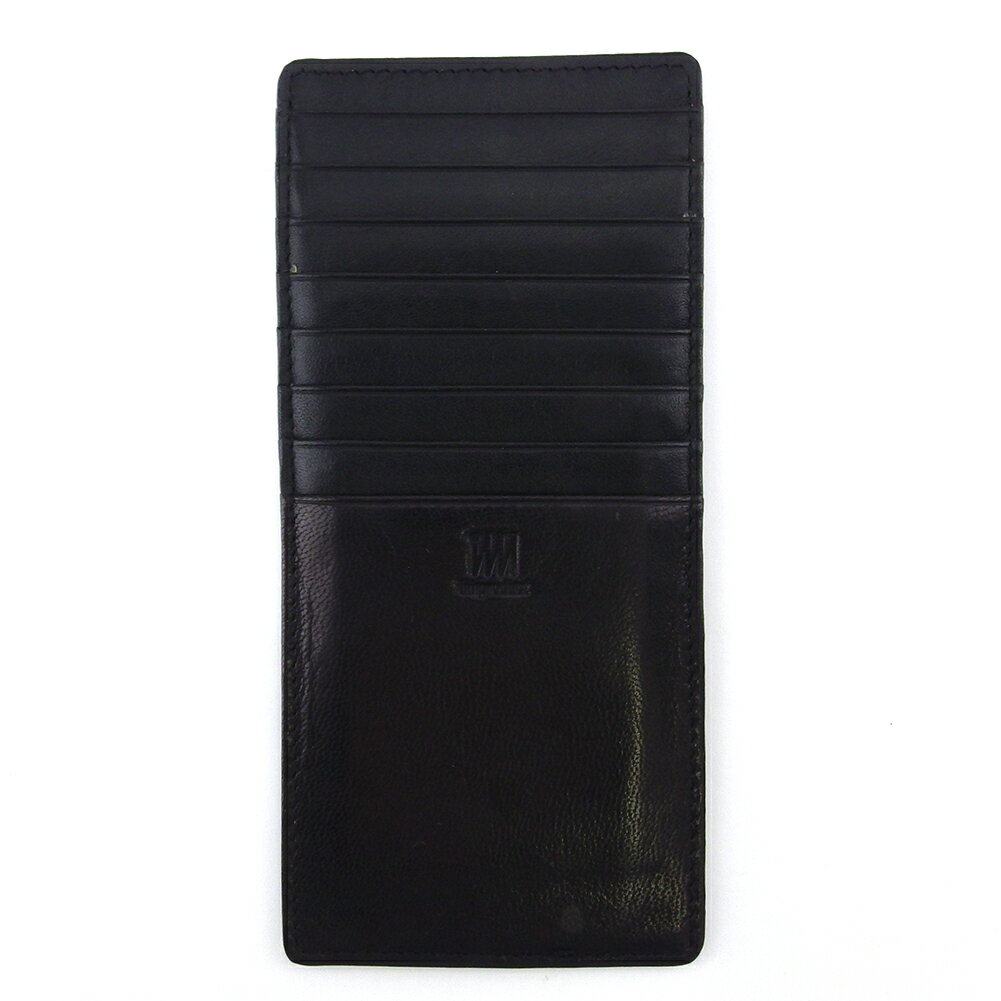 【スプリングセール30％OFF】 【中古】 アイムプロダクト イッセイミヤケ カードケース メンズ ロゴ ブラック レザー im product ISSEY MIYAKE T20902