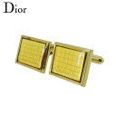 【スプリングセール】 ディオール カフス カフリンクス メンズ スウィヴル式 スクエア ゴールド ゴールドメッキ Dior T20495