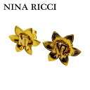 【スプリングセール】 【中古】 ニナ リッチ イヤリング アクセサリー レディース NRマーク クリップ式 フラワー 花 ゴールド ゴールド金具 NINA RI...