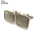 【スプリングセール】【中古】 ディオール カフス カフリンクス メンズ スウィヴル式 ロゴ シルバー シルバー金具 Dior T21391