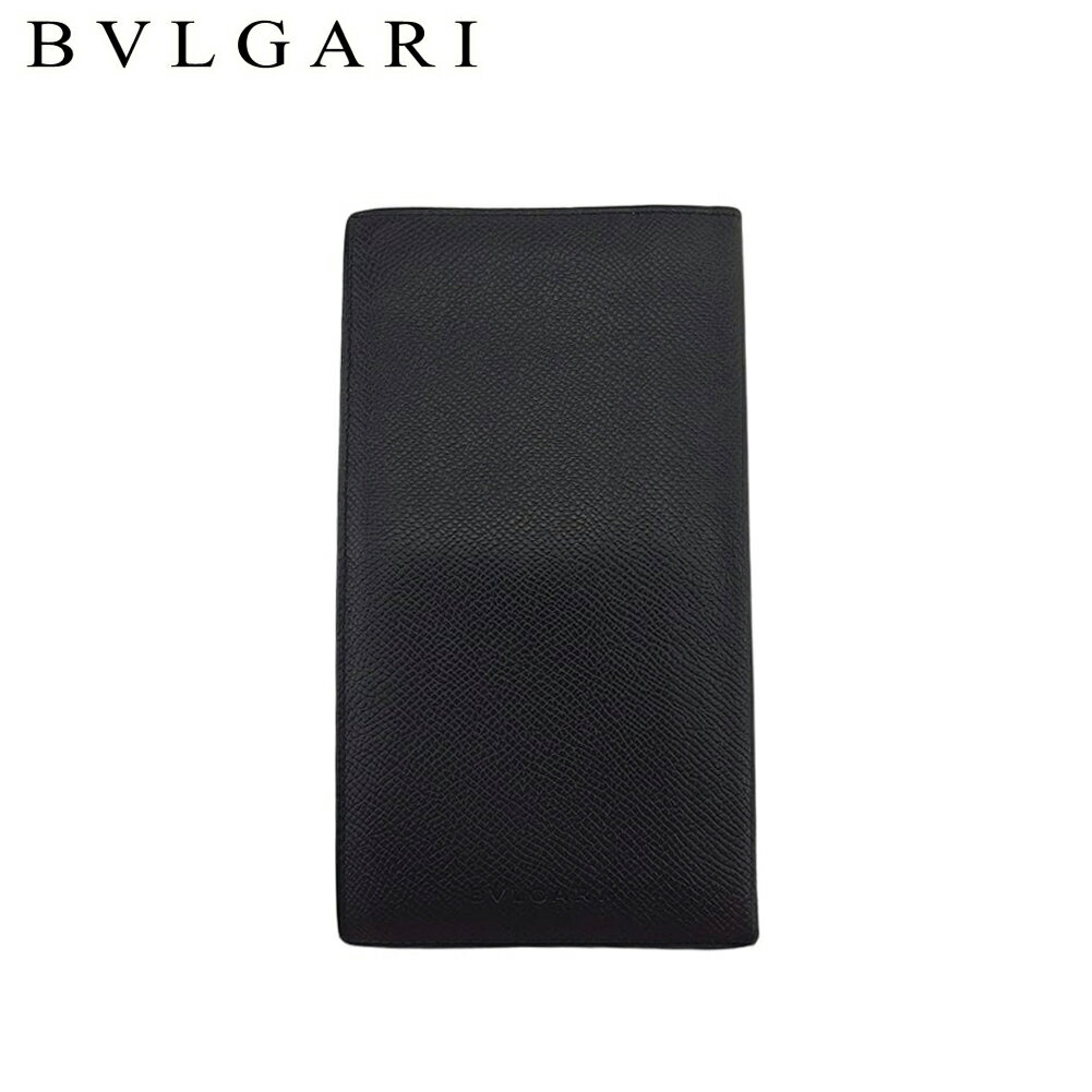 【スプリングセール30％OFF】 【中古】 ブルガリ 長札入れ 札入れ メンズ クラシコ ブラック レザー BVLGARI T22286