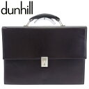 【スプリングセール】【中古】 ダンヒル ビジネスバッグ ブリーフケース メンズ ロングテールロゴ ブラウン 5 dunhill T23930