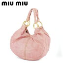 【春の大感謝祭 30％OFF】ミュウミュウ ショルダーバッグ トートバッグ レディース ロゴ ピンク ゴールド レザー miu miu 【ミュウミュウ】 T10005S 【中古】