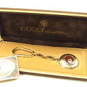 【スプリングセール】グッチ キーホルダー キーリング インターロッキング ゴールド×シルバー×ボルドー ゴールド Gucci 【グッチ】 T671S 【中古】