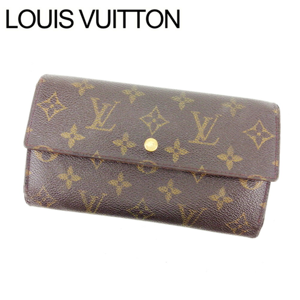 【スプリングセール30％OFF】ルイヴィトン 三つ折り財布 ポルトトレゾールインターナショナル モノグラム PVC×レザ- Louis Vuitton 三つ折りサイフ サイフ 財布 折りタタミ 三つ折り財布 財布 ユニセックス 小物 【ルイ・ヴィトン】 T14095 【中古】