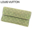 【ウィンターSALE 30%OFF】ルイヴィトン 長財布 ポルトトレゾールインターナショナル モノグラムミニ カーキ Louis Vuitton 長サイフ サイフ 収納 財布 ユニセックス 小物 【ルイ・ヴィトン】 T14088 【中古】