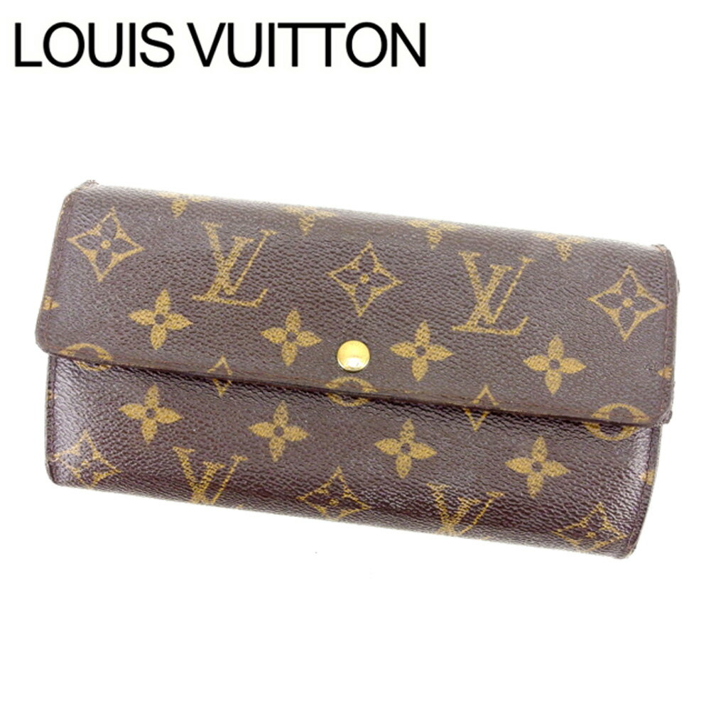 【スプリングセール】ルイヴィトン 長財布 ファスナー ポシェットポルトモネクレディ モノグラム ブラウン PVC×レザ- Louis Vuitton 長サイフ サイフ 収納 財布 ユニセックス 小物 【ルイ・ヴィトン】 T10935 【中古】