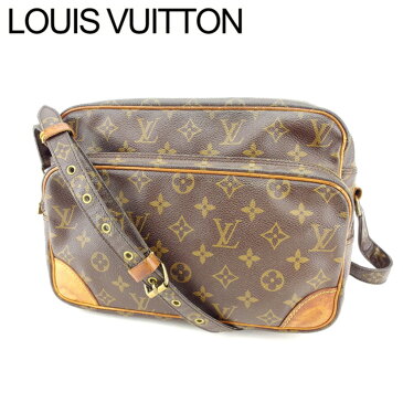 【中古】 ルイヴィトン ショルダーバッグ 斜めがけショルダー ナイル モノグラム ブラウン モノグラムキャンバス Louis Vuitton バッグ バック 肩掛け 収納 ブランド ブランドバッグ 人気 贈り物 迅速発送 在庫処分 男性 女性 良品 夏 1点物 【送料無料】 T11438