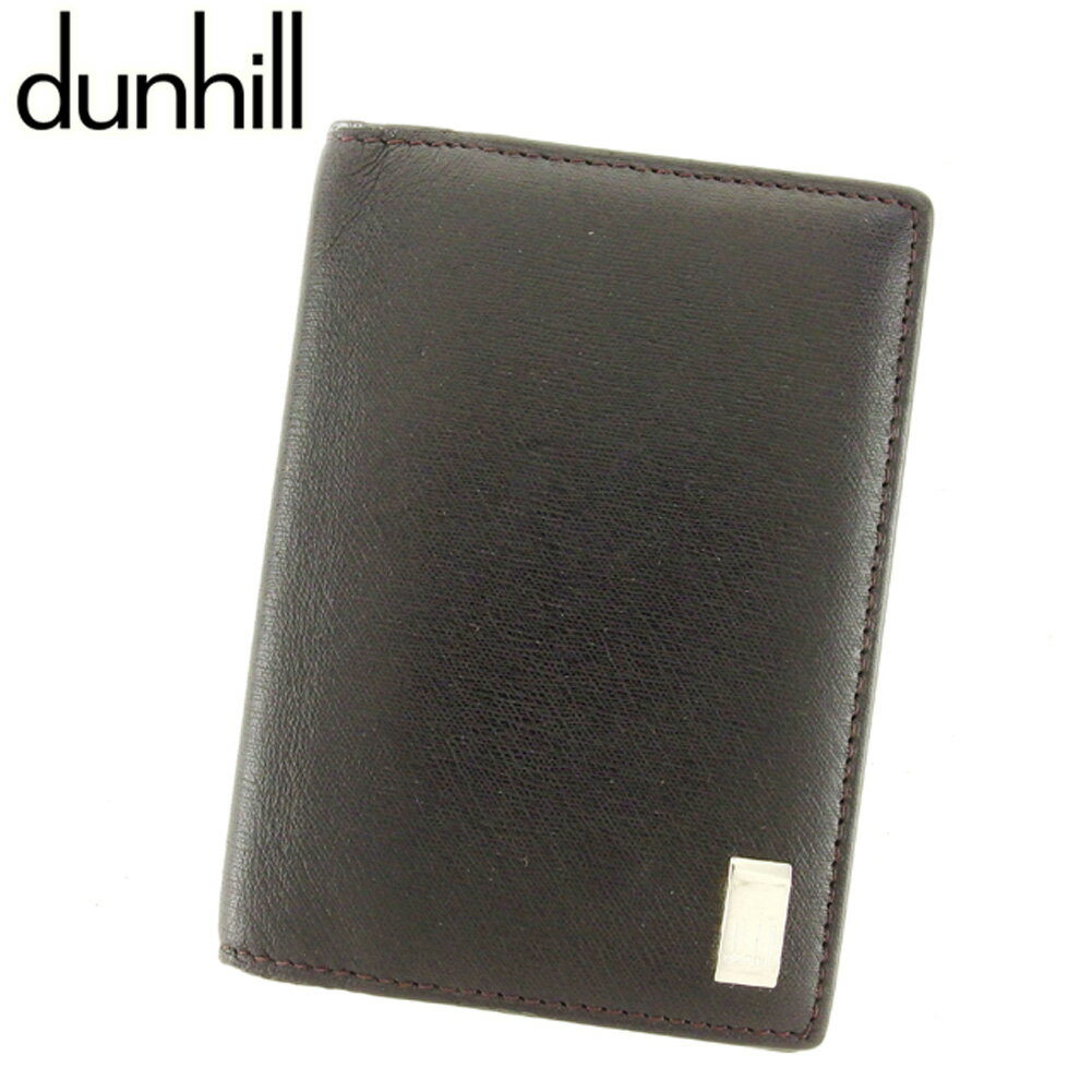 【スプリングセール30％OFF】ダンヒル カードケース カード 名刺入れ サイドカー ブラック シルバー レザー dunhill 【ダンヒル】 C3234S 【中古】