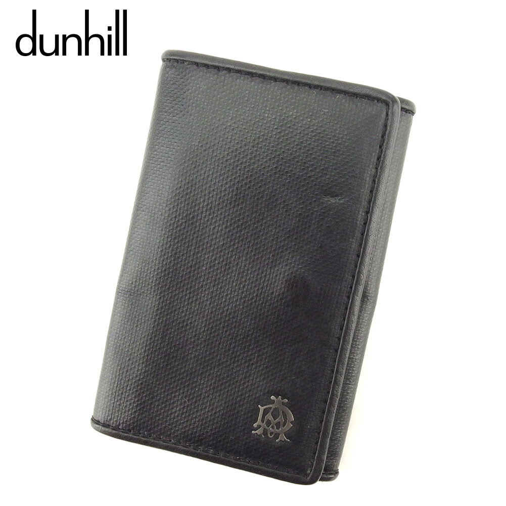 【スプリングセール30％OFF】ダンヒル キーケース 6連キーケース ウィンザー ブラック グレー 灰色 シルバー PVC×レザー dunhill 【ダンヒル】 H587S 【中古】