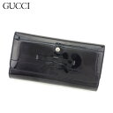 【サマーセール最大29％OFFクーポン】グッチ 長財布 三つ折り 財布 リボンモチーフ ブラック レザー Gucci 【グッチ】 L2521S 【中古】