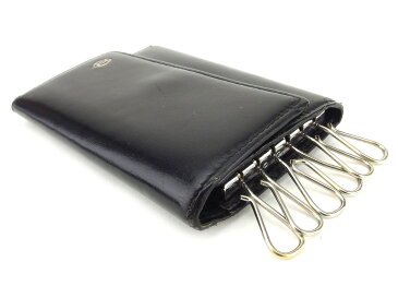 【中古】 カルティエ キーケース 6連キーケース パシャ ブラック シルバー レザーCartier レディース プレゼント 贈り物 1点物 人気 良品 秋 迅速発送 オシャレ 大人 在庫処分 ファッション 【カルティエ】 D1968