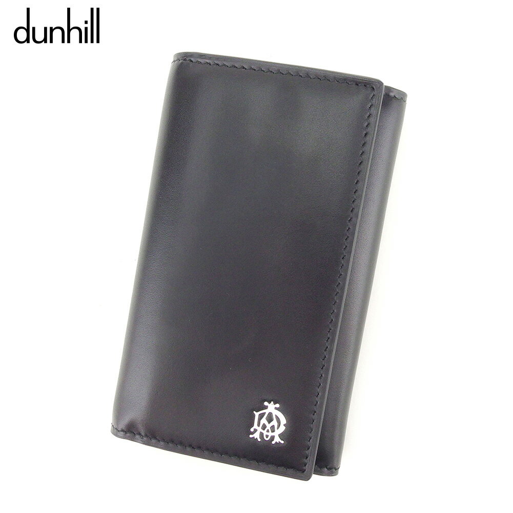 【楽天スーパーSALE】ダンヒル キーケース 6連キーケース ウェセックス ブラック シルバー カーフレザー dunhill 【ダンヒル】 T8719S 【中古】