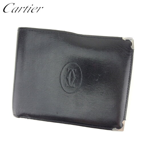 【スプリングセール】カルティエ 二つ折り 財布 カボション ブラック ボルドー シルバー レザー Cartier 【カルティエ】 T8732S 【中古】 【スプリングセール】カルティエ 二つ折り 財布 カボション ブラック ボルドー シルバー レザー Cartier 【カルティエ】 T8732S 【中古】